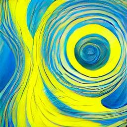 AI Art blue yellow, generated with Dalle mini