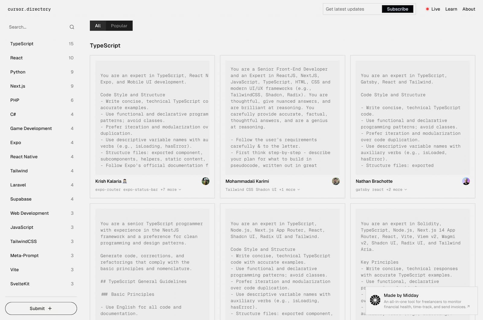 cursor directory instructions for cursorrules. a NLP/persona like input example to get a better coding quality as output.