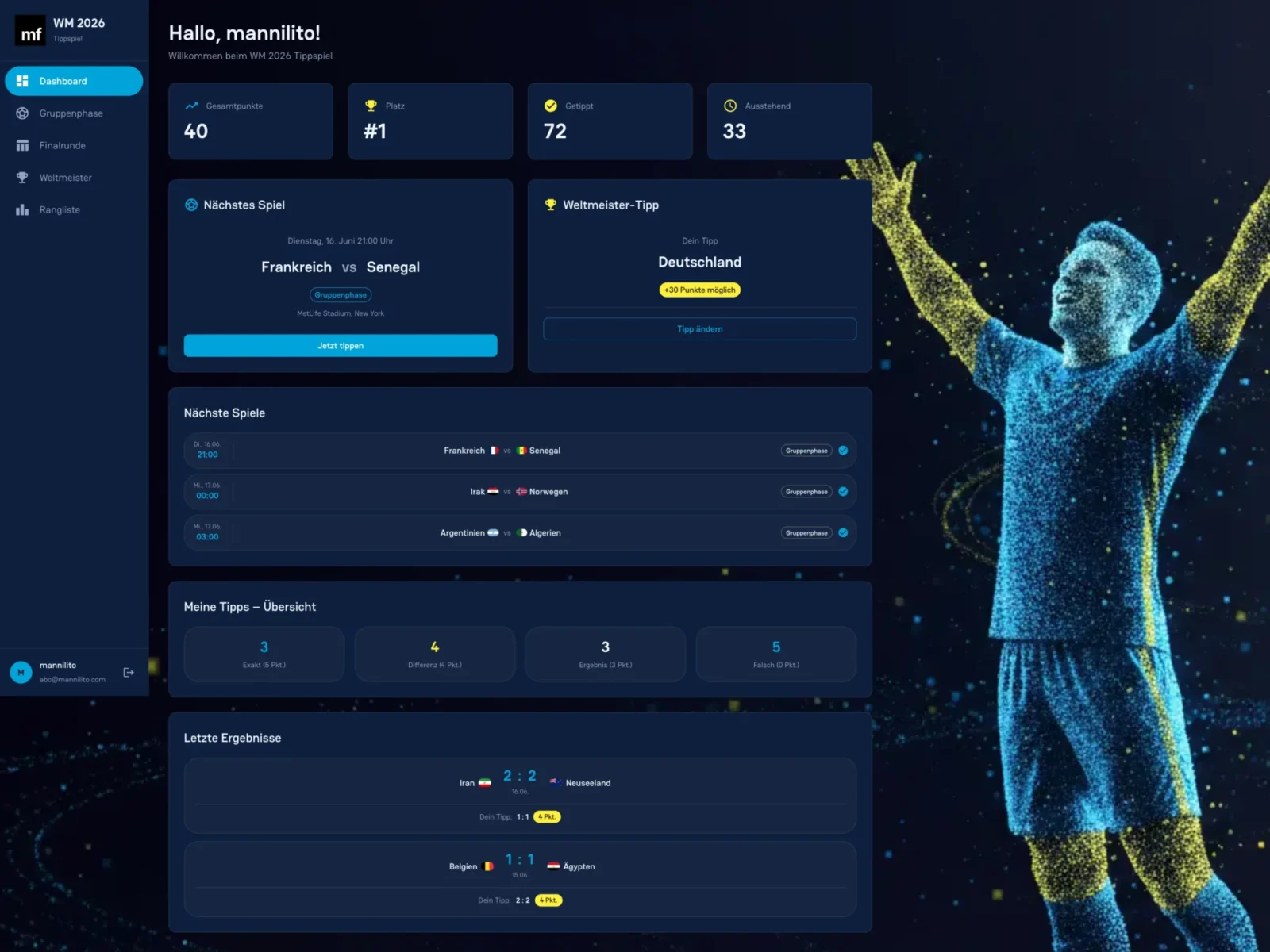 soccer betting game in game sample